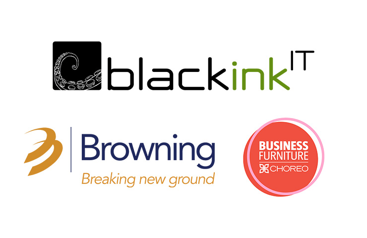 Logos for BlackInk IT, Browning and Business Furniture + Choreo