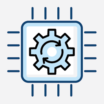 Illustration of gear and network