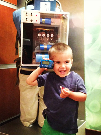 Anthony with insulin pump